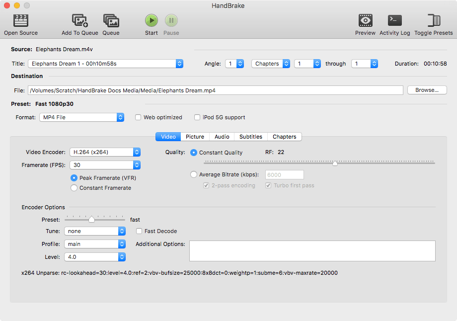 Screenshot of Mac GUI
