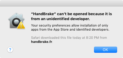 handbrake for mac won