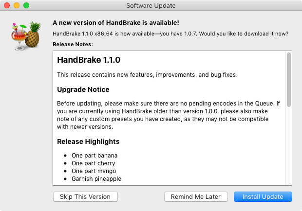 handbrake 1.0.7 release notes