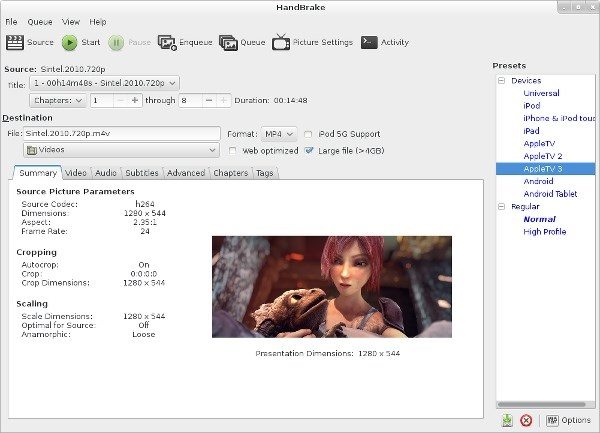 Screenshot of Linux GUI