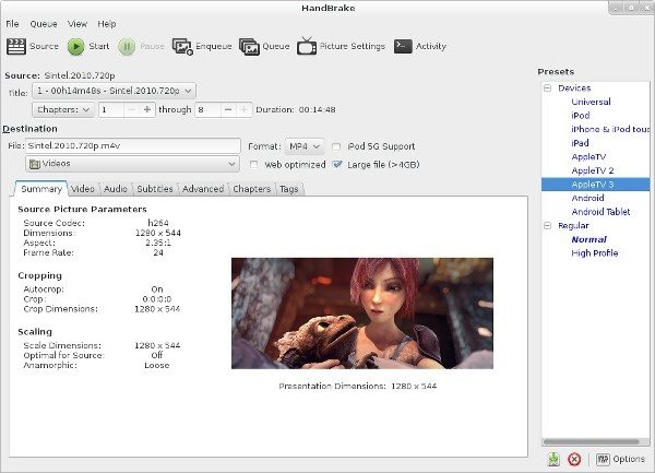 converting m4v to mp4 handbrake