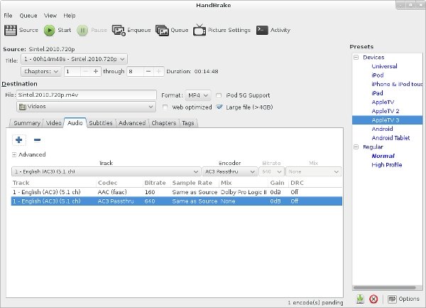 convert mkv to mp4 handbrake free download