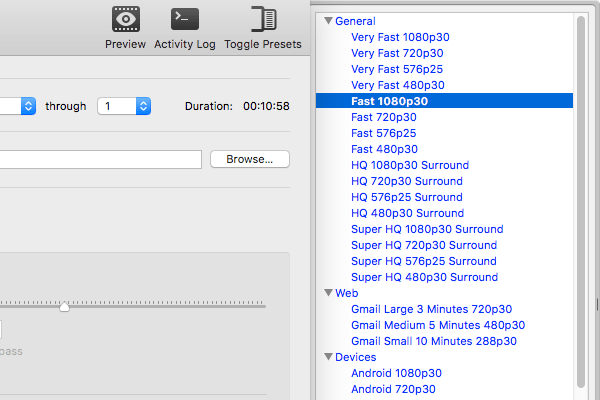 handbrake transcoder